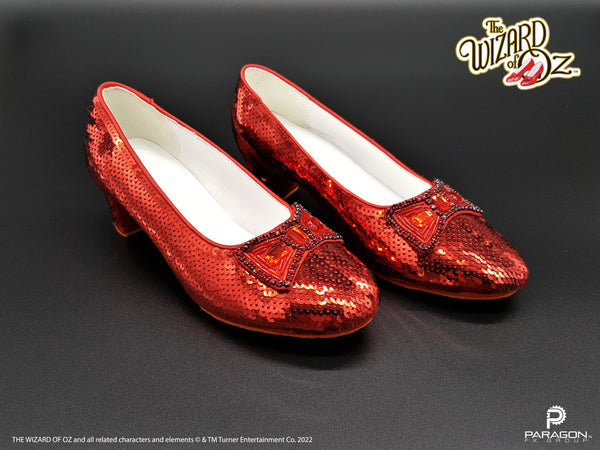 The Wizard of Oz movie prop replicas by Paragon FX Group. Fully licensed by Warner Brothers, Dorothy's Ruby Slipper replicas are perfect for any Wizard of Oz fan or collection. These museum-quality props are limited edition.