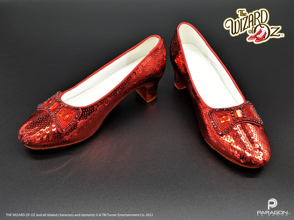 The Wizard of Oz movie prop replicas by Paragon FX Group. Fully licensed by Warner Brothers, Dorothy's Ruby Slipper replicas are perfect for any Wizard of Oz fan or collection. These museum-quality props are limited edition.