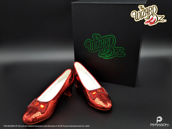 The Wizard of Oz movie prop replicas by Paragon FX Group. Fully licensed by Warner Brothers, Dorothy's Ruby Slipper replicas are perfect for any Wizard of Oz fan or collection. These museum-quality props are limited edition.