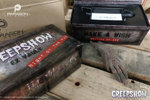 Creepshow prop replicas by Paragon FX Group. Limited Edition Creepshow Monkey Paw, fully licensed by Cartel Entertainment. Creepy collectible for every Creepshow fan. 