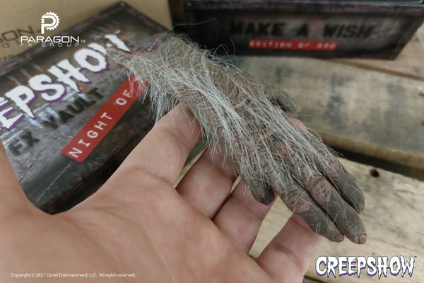 Creepshow prop replicas by Paragon FX Group. Limited Edition Creepshow Monkey Paw, fully licensed by Cartel Entertainment. Creepy collectible for every Creepshow fan.